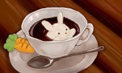 うさぎのカフェモカアート シリーズ２